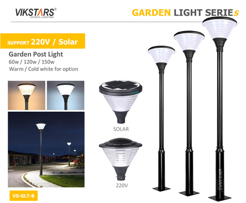 支援 220V 太陽光 LED ガーデンライト 景観の道のために3mポール