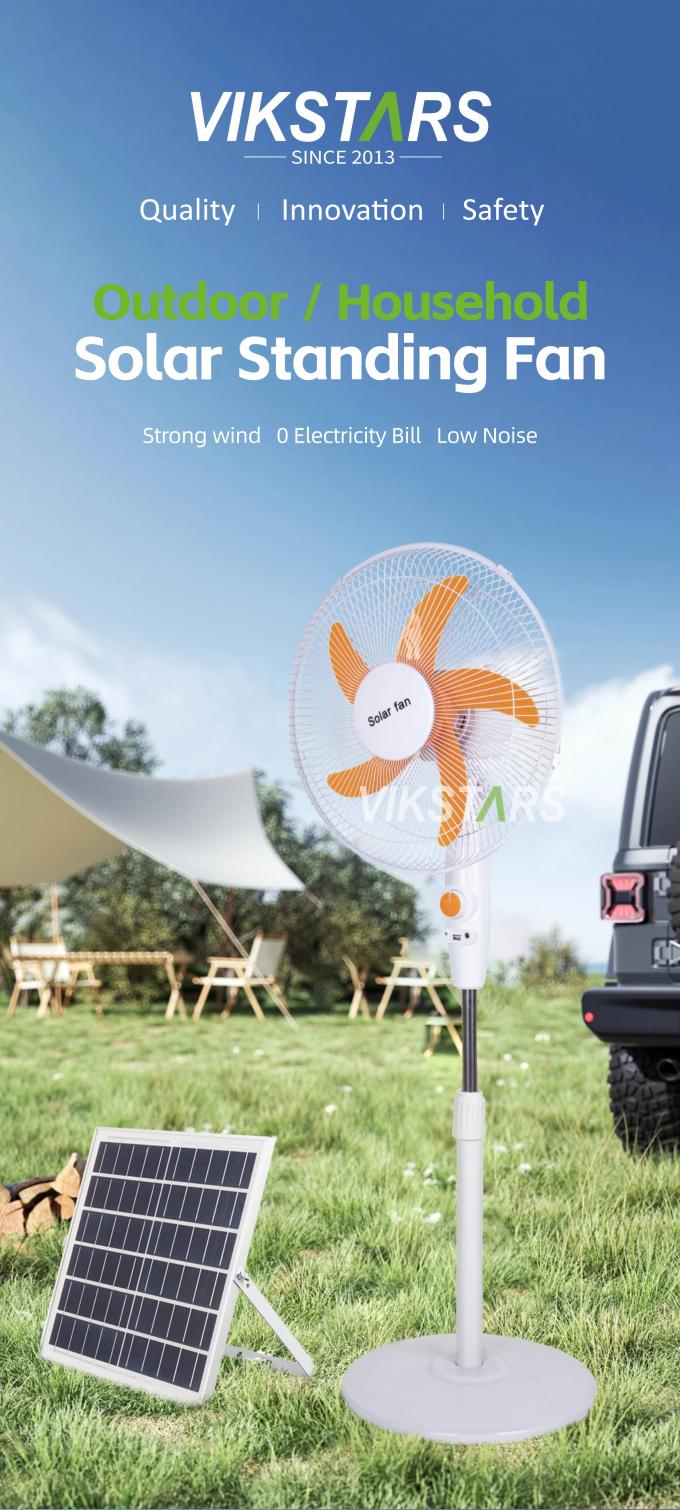 キャンプ用の太陽光発電のファンの 16インチ 0