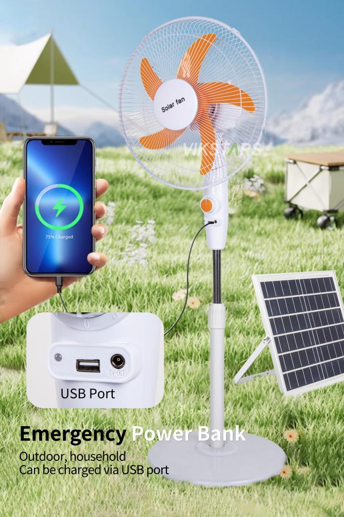 キャンプ用の太陽光発電のファンの 16インチ 12