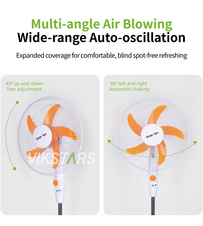 キャンプ用の太陽光発電のファンの 16インチ 15