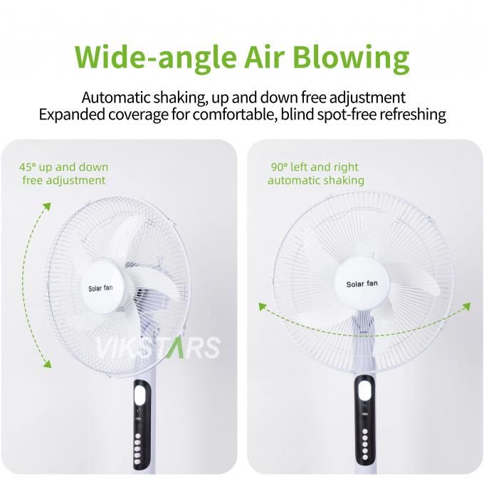 ソーラー式 16インチ 扇風機 ライト付き 省エネ アウトドア キャンプ 釣り 10