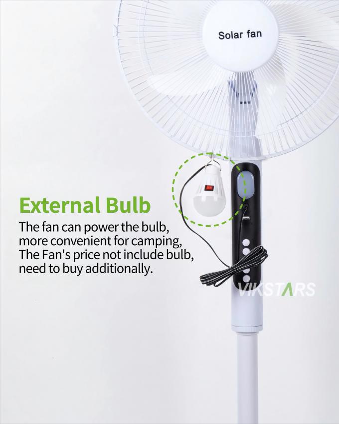 ソーラー式 16インチ 扇風機 ライト付き 省エネ アウトドア キャンプ 釣り 13