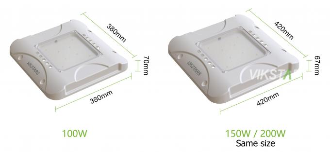 高品質 135lm/w 100W 150W 200W LEDガソリンスタンドライト サポート SKDランプキット ガソリンスタンド用キャノピーライト 4
