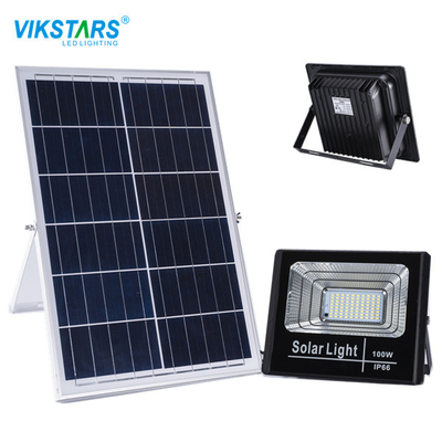 購入 30w 60W 3.7V電池が付いている太陽100W LEDの洪水ライト アルミニウム ブラケットの腕 オンライン製造